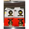 Image 2 : Reliabilt Bola Polished Brass Keyed Entry Door Knob Lot of 2