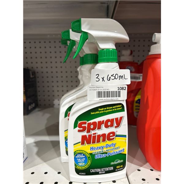 Spray Nine Heavy-Duty Cleaner, 650 mL (3 Bottles)