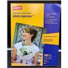 Image 1 : Staples Color Laser Photo Supreme 8.5 x 11 in Paper, Lot of 2, 100 Sheets Each