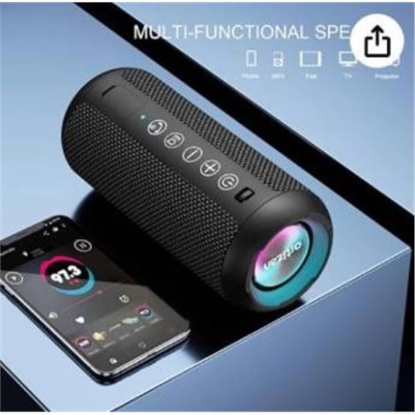 Ortizan X10 Wireless Speaker with IPX7 Waterproof and RGB Light Show