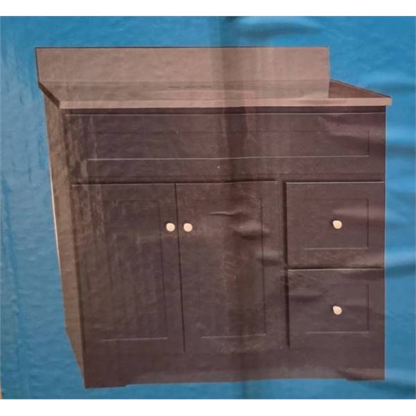 36-Inch Espresso Mandeline Vanity with Cultured Marble Top