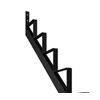 Image 1 : Lot of 2 – Black 8 Step Stair Stringer, Black Finish