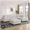 Image 1 : Thomasville Fabric Sectional With Storage Ottoman