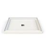 Image 1 : Maxx Rectangular Base 4234 Acrylic Alcove or Corner Shower Base with Center Drain in White42[x=#8243