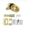 Image 1 : Reliabilt Bola Polished Brass Keyed Entry Door Knob Lot of 2