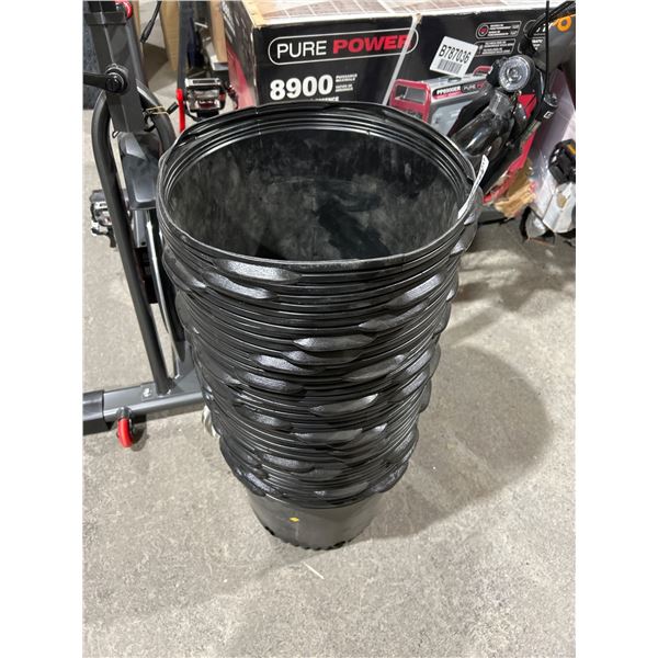 25 HC 7-Gallon WR BM 4 Handle Black Containers
