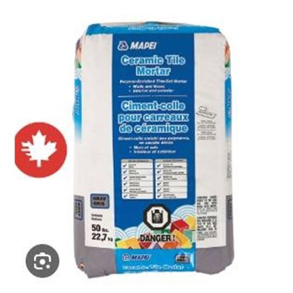 Mapei Gray Ceramic Tile Mortar 50 lb Bag
