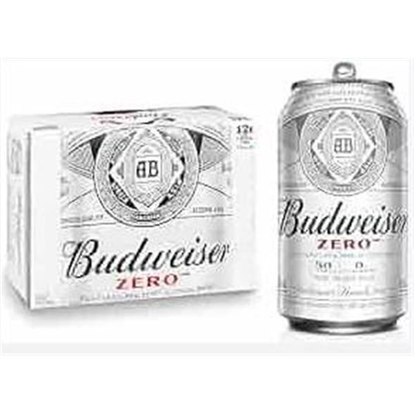 Budweiser Zero 355 mL Cans, 24-Count, Alcohol-Free Beer