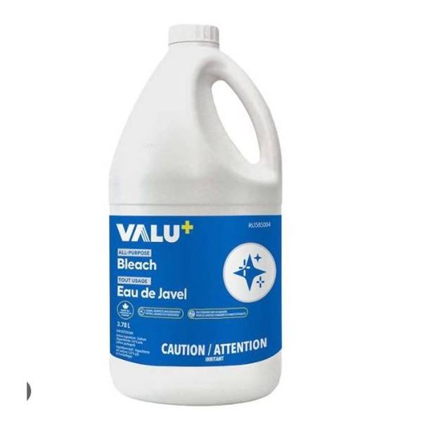 Valu+ All-Purpose Bleach, 4x 3.78 L