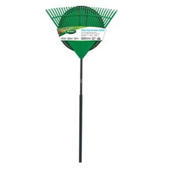 30-Inch Poly Fan Rake with 4-Foot Fixed Extension Pole