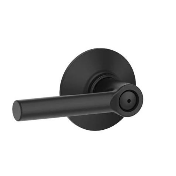 Lot of 2 – Schlage Bed and Bath Lever Handle Set in Matte Black Finish