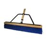 Image 1 : Mann Broom with Wood Handle and Blue Bristles, PL #24