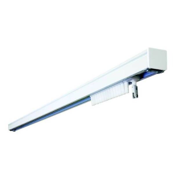 7 Levolor Vertical Blind Headrail, 104 in Width, Trim Width to 52 in