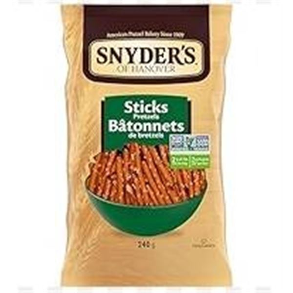 Snyder’s of Hanover Sticks Pretzels 240g Bags (12 Count Case)