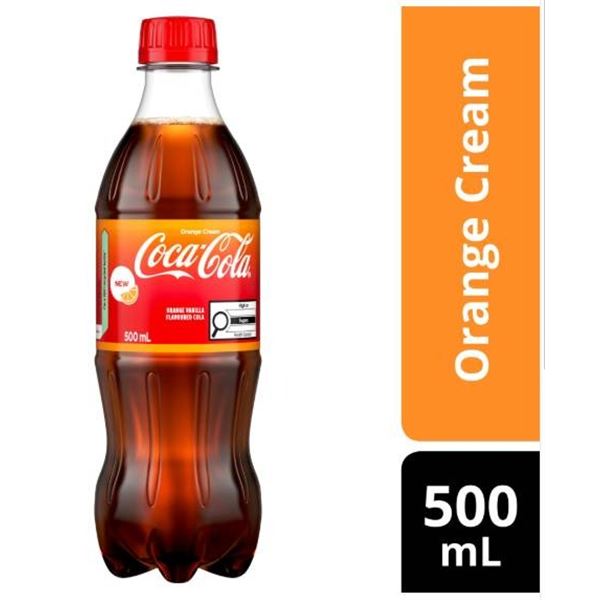 Coca-Cola Zero Orange Cream 24-Pack of 500mL Plastic Bottles