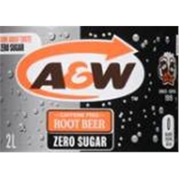 A&W Root Beer Zero Sugar 24 x 500mL Bottles