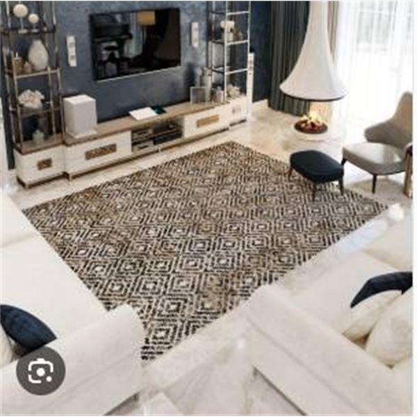 Viana Dunes Textured Indoor Area Rug, Grey 240 x 300 cm