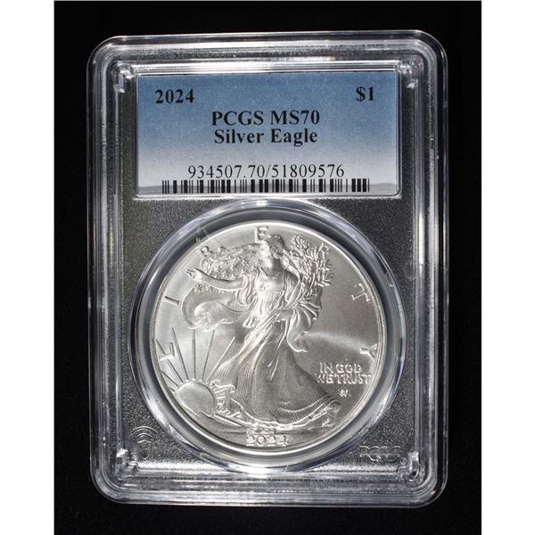 2024 AMERICAN SILVER EAGLE PCGS MS70