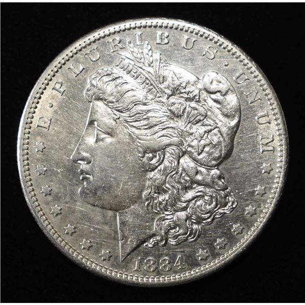1884-S MORGAN DOLLAR AU/BU