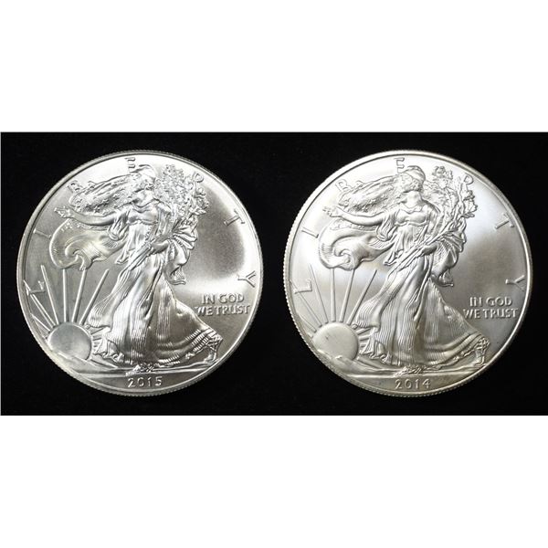 2014,15 AMERICAN SILVER EAGLES