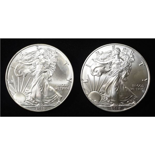 2016,18 AMERICAN SILVER EAGLES