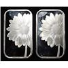 Image 1 : (2) 1 OZ FLOWER .999 SILVER BARS