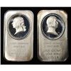 Image 1 : (2) 1 OZ .999 SILVER PRESIDENTIAL BARS