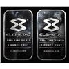 Image 1 : (2) 1 OZ ELEMETAL .999 SILVER BARS