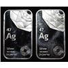 Image 2 : (2) 1 OZ ELEMETAL .999 SILVER BARS
