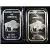 Image 2 : (2) 1 OZ BUFFALO .999 SILVER BARS