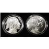Image 1 : (2) 1 OZ .999 SILVER BUFFALO ROUNDS