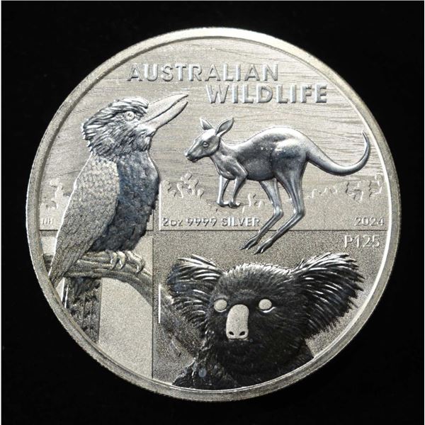 2 OZ .999 SILVER $2 AUSTRALIAN WILDLIFE ROUND