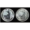 Image 1 : (2) 1 OZ BRITANNIA (KING) .999 SILVER BARS