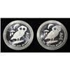 Image 1 : (2) 2020 1 OZ .999 SILVER NIUE OWL ROUNDS