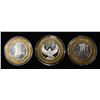 Image 1 : (3) .999 SILVER CASINO COINS