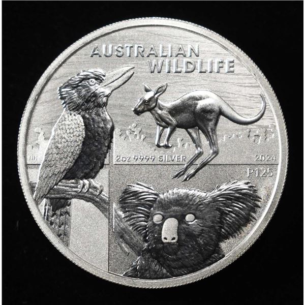 2024 2 OZ .999 SILVER AUSTRAILA WILDLIFE ROUND