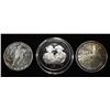 Image 1 : 3 FOREIGN STERLING SILVER COINS