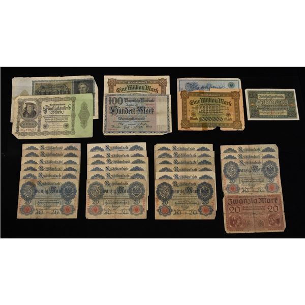 GERMAN NOTES PRE AND POST INFLATION