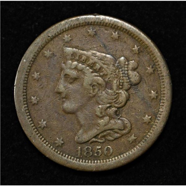 1850 HALF CENT VF