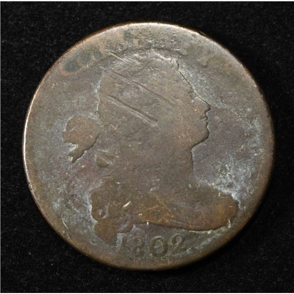 1802 DRAPED BUST LARGE CENT NORMAL REVERSE AG/G