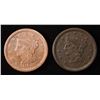 Image 1 : 1853 & 1856-XF BRAIDED HAIR LARGE CENTS