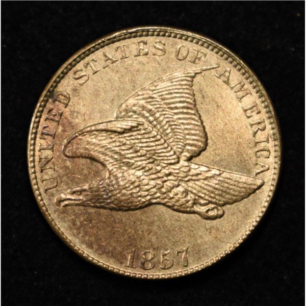 1857 FLYING EAGLE CENT CH BU