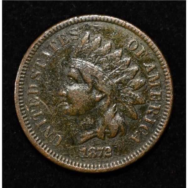 1872 INDIAN CENT VF DARK