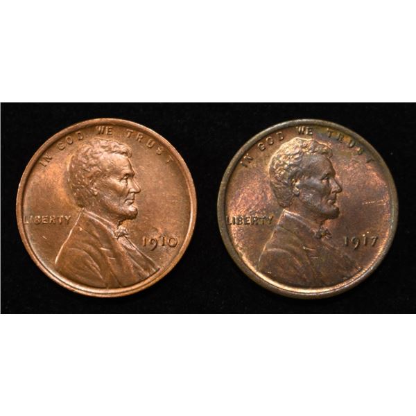 1910 & 1917 LINCOLN CENTS CH BU