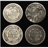 Image 2 : (4) SEATED LIBERTY HALF DIMES