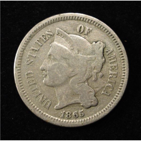 1865 3C NICKEL VF/XF