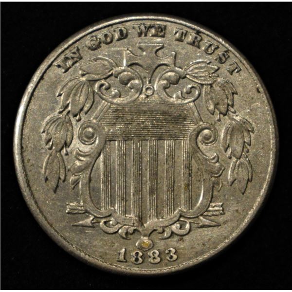 1883 SHIELD NICKEL CH AU