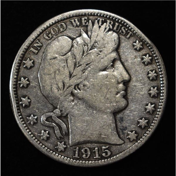 1915-D BARBER HALF F/VF