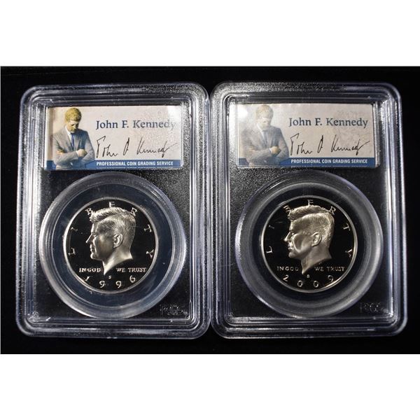 2009-S & 1996-S KENNEDY 50C PCGS PR69DCAM