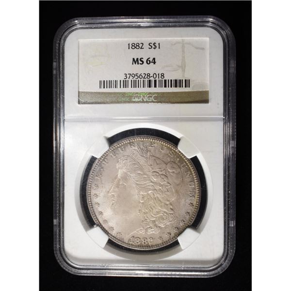 1882 MORGAN DOLLAR NGC MS64